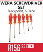 6 Piece Wera Blackpoint Screwdriver Set