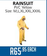 Rainsuit PVC Yellow