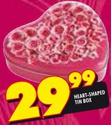 Heart-Shaped Tin Box