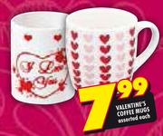 Valentine's Coffee Mugs-Each