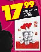 Valentine's Day Musical Gift Card