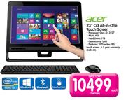 Acer 23" Ci3 All In One Touch Screen