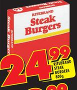 Ritebrand Steak Burgers-800gm-