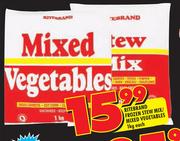 Ritebrand Frozen Stew Mix/Mixed Vegetables-1kg Each