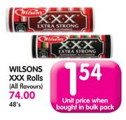 Willsons XXX Rolls (All Flavours)-48's