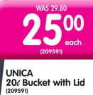 Unica 20L Bucket With Lid