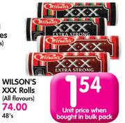 Wilson's XXX Rolls(All Flavours)-48's