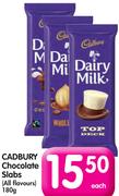 Cadbury Chocolate Slabs(All Flavours)-180G Each