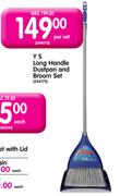 Y S Long Handle Dustpan And Broom Set-Per Set