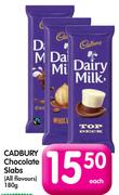 Cadbury Chocolate Slabs(All Flavours)-180g Each