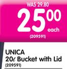 Unica 20L Bucket With Lid