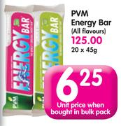 PVM Energy Bar (All Flavours)-20x45g