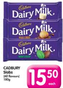 Cadbury Slabs(All Flavours)-180G Each