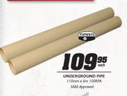 Underground Pipe-110mm x 6m x 100KPA