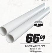 E-Spec Waste Pipe-50mm x 6m