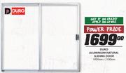 Duro Aluminium Natural Sliding Door 1800x2100mm-Each