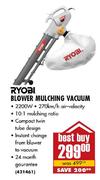 Ryobi Blower Mulching Vacuum-2200w