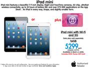 Apple iPad Mini With Wi-Fi And 3G 16GB Each Plus iTunes Gift Card