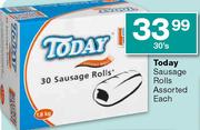 Today Sausage Rolls Assorted Each-30's