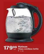 Platinum Glass Cordless Kettle-1.7 Ltr