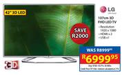 LG 42" 107cm 3D FHD LED TV