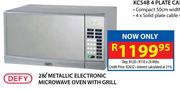 Defy 28L Metallic Electronic Microwave Oven With Grill
