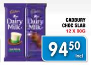 Cadbury Choc Slab-12 x 90g