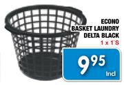 Econo Basket Laundry Delta Black