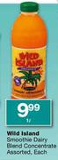 Wild Island Smoothie Dairy Blend Concentrate Assorted-1L Each