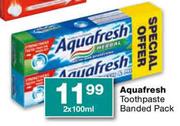 Aquafresh Toothpaste Banded Pack-2 x 100m