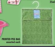  Printed Peg Bag Assorted-Each