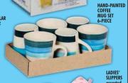 Hand-Painted 6 Piece Coffee Mug Set