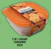 2 In 1 Square Container-Each