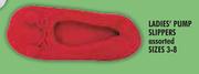 Ladies Pump Slippers Sizes 3-8 Assorted