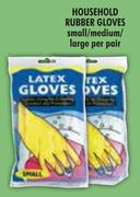 Household Rubber Gloves Small/Medium/Lagre-Per Pair