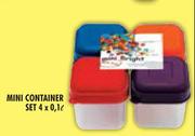 Mini 4 x 0.1Ltr  Container Set