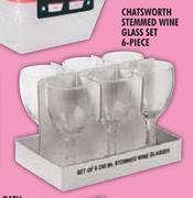Chatworth Stemmed Wine Glass Set-6 Piece