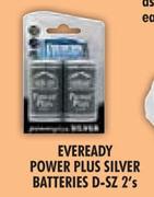 Eveready Power Plus Silver Batteries D-SZ-2's