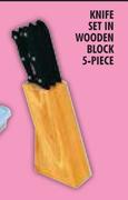 Knife Set In Wooden Block-5 Piece