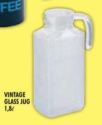 Vintage 1.8Ltr Glass Jug