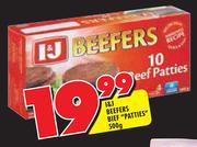 I&J Beefers Bief "Patties"-500gm