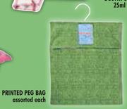 Printed Peg Bag Assorted-Each