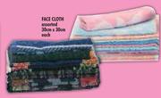 Face Cloth Assorted 30x30cm-Each