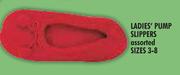 Ladies Pump Slippers Assorted Size 3-8