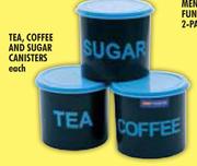 Tea,Coffee And Sugar Canisters-Each