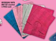 Reversible 2 Piece Bath Mat Set Assorted-Each