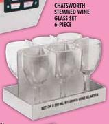 Chatsworth 6 Piece Stemmed Wine Glass Set