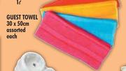 Guest Towel 30x50cm Assorted-Each