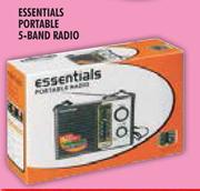 Essentials Portable 5 Band Radio