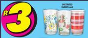 Decorated Glasses-Each